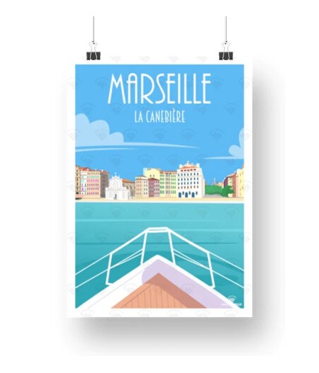 Affiche Maison Landolfi - Marseille - La Canebière 30x40 cm