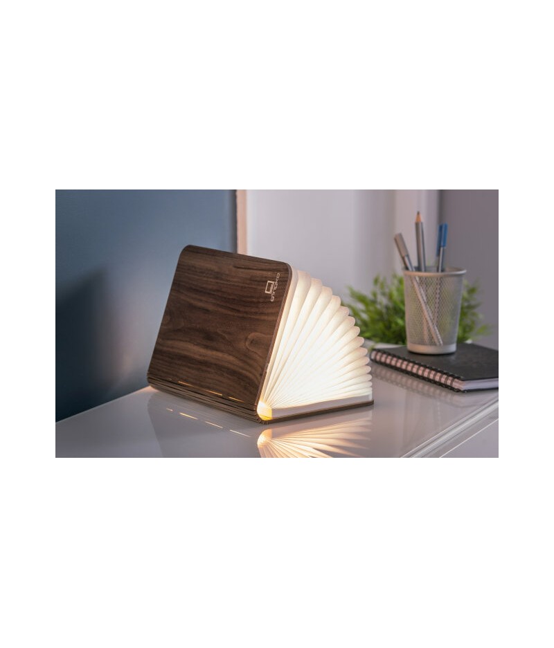 Baladeuse livre lampe Natural Wood Smart Book Light Walnut Large - Gingko