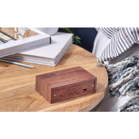 Flip Click Clock - Horloge Réveil - Walnut - Gingko