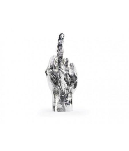 Sculpture Le Doigt Argent - The Finger Sign Sculpture Silver - BITTEN