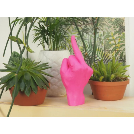 Sculpture Le Doigt Rose - The Finger Sign Sculpture Pink - BITTEN
