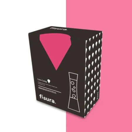 Lampe lave - Lava Lamp ''tower'' - White base and glitter hearts - FISURA