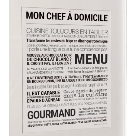 Affiche - Mon Chef À Domicile - Tout est dit
