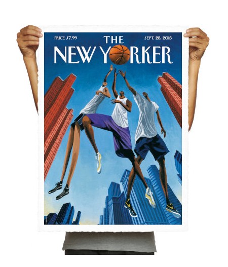 56x76 cm The New Yorker 168 Ulriksen Basketball 142189 - Affiche Image Republic