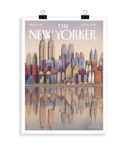 56x76 cm The New Yorker 111 Gurbuz Twin Towers 68130 - Affiche Image Republic