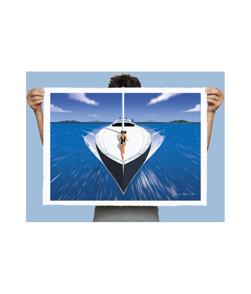 56x76 cm Jason Brooks 0006  Speedboat - Affiche Image Republic