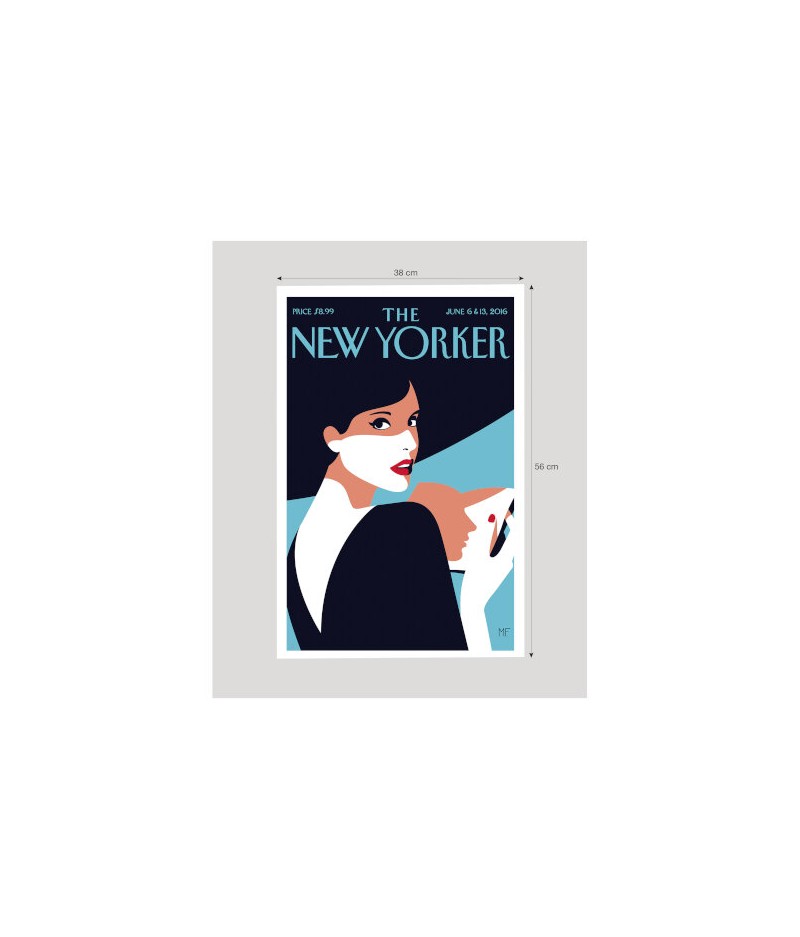 38x56 cm The New Yorker 86 Favre Page Turner 143208 - Affiche Image Republic