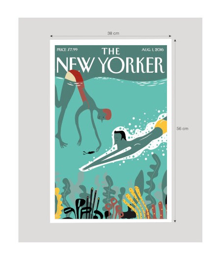 38x56 cm The New Yorker 160 Viva Beneath the waves 143327 - Affiche Image Republic