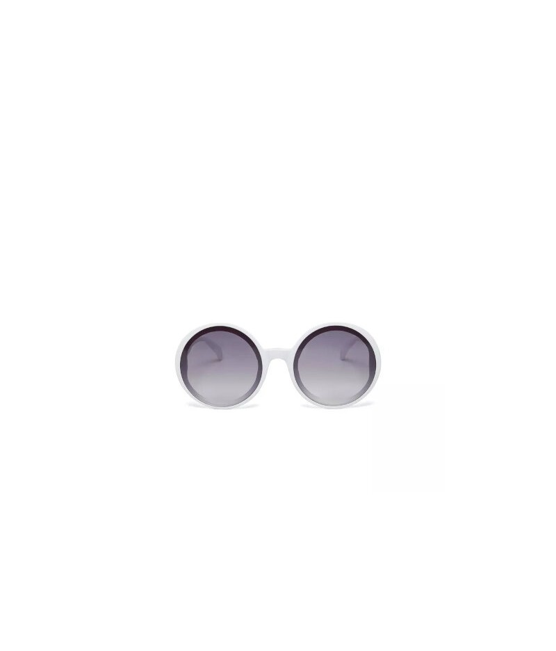 Lunettes de soleil Tondo – Monture Soft Touch – Col. Optical White - Lens Black Gradiant – Okkia - Piu Forty