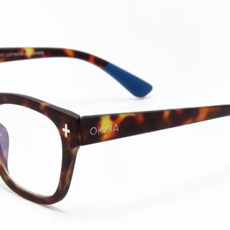 Lunettes anti lumière bleue GIOVANNI Big Frame - Monture Soft Touch – Havana - Okkia - Piu Forty
