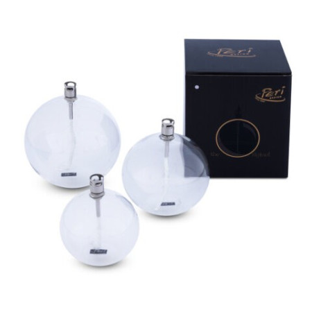 Lampe à huile RONDE MM - Oil lamp Round chrome M - Peri Living