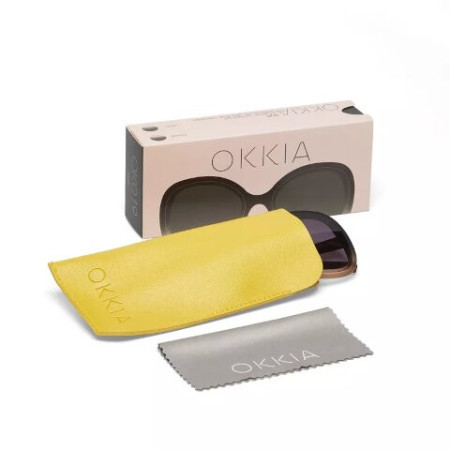 Lunettes de soleil Butterfly - Monture Soft Touch – Col.Black shadow Pink - Lens Black Gradiant Lens – Okkia - Piu Forty