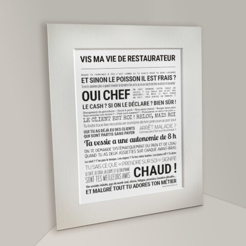 Affiche - Vis Ma Vie De Restaurateur - Tout est dit