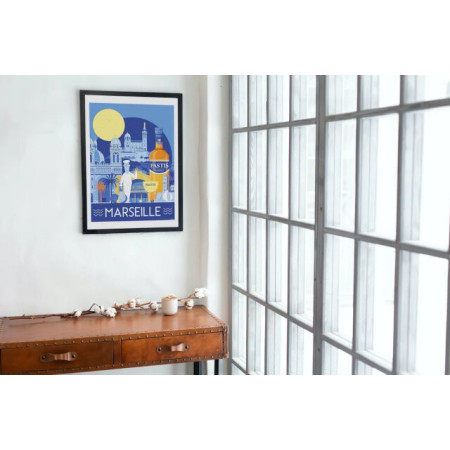 Affiche Maison Landolfi - Marseille -  Panorama par Raphael Delerue 30x40 cm