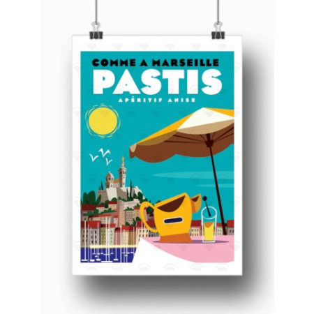 Affiche Maison Landolfi - Marseille - Apéritif Anisé par Gary Godel 30x40 cm