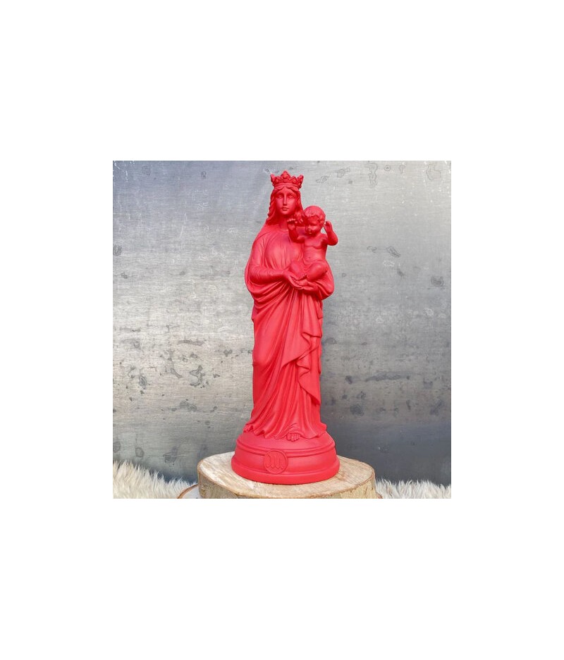 Statuette Bonne Mère 30 cm 2024 Corail - J'ai Vu la Vierge