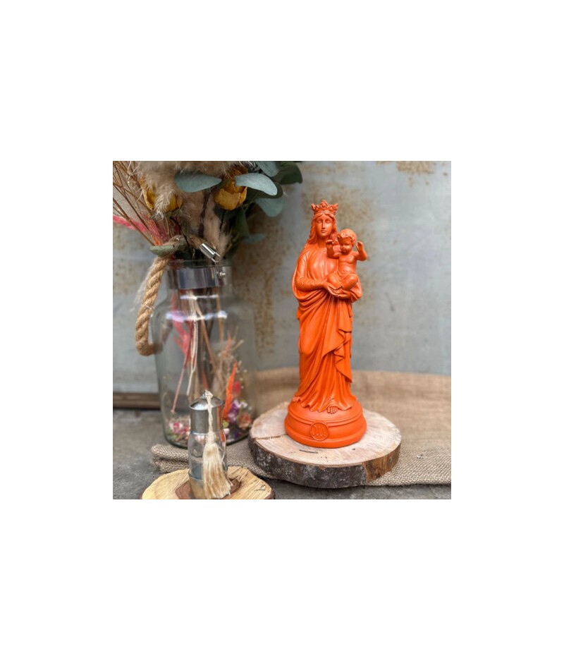 Statuette Bonne Mère 30 cm 2024 Orange - J'ai Vu la Vierge