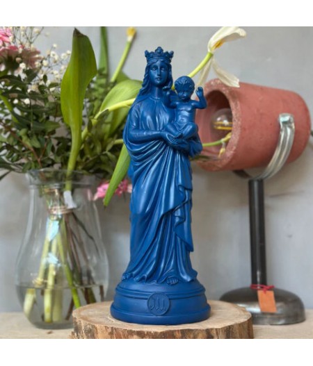 Statuette Bonne Mère 30 cm 2024 Bleu Tornade - J'ai Vu la Vierge
