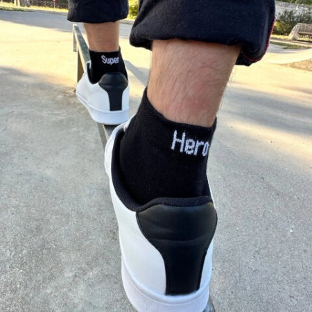 Chaussettes KlaK Super Hero 41/46 - Noir/Blanc
