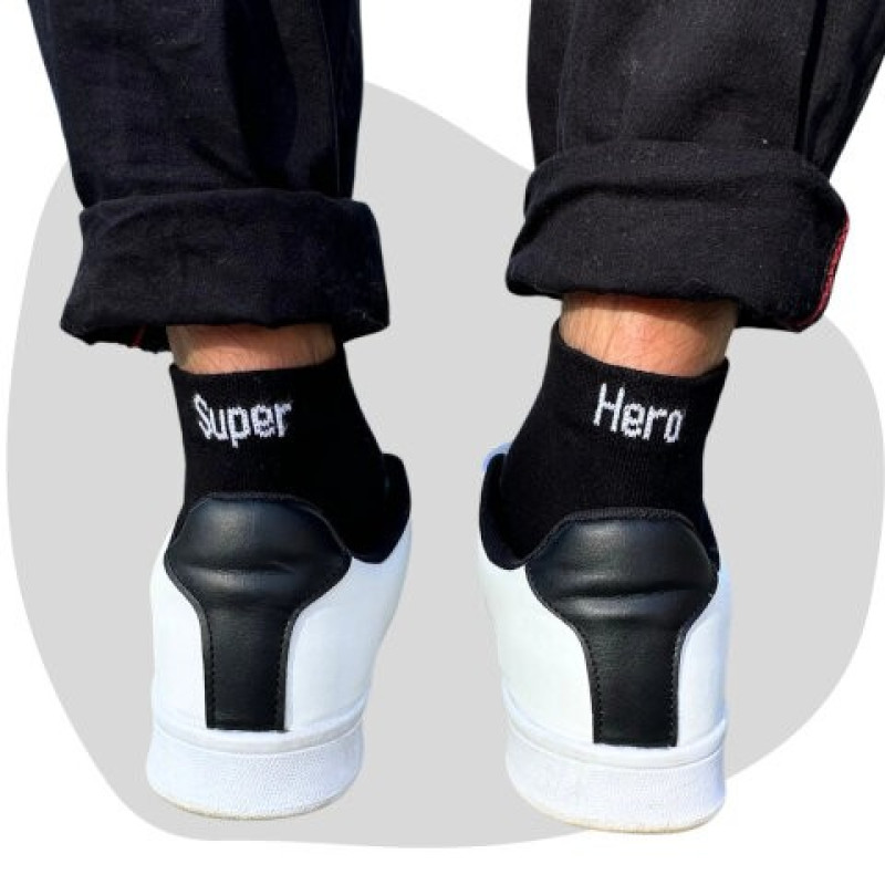 Chaussettes KlaK Super Hero 41/46 - Noir/Blanc