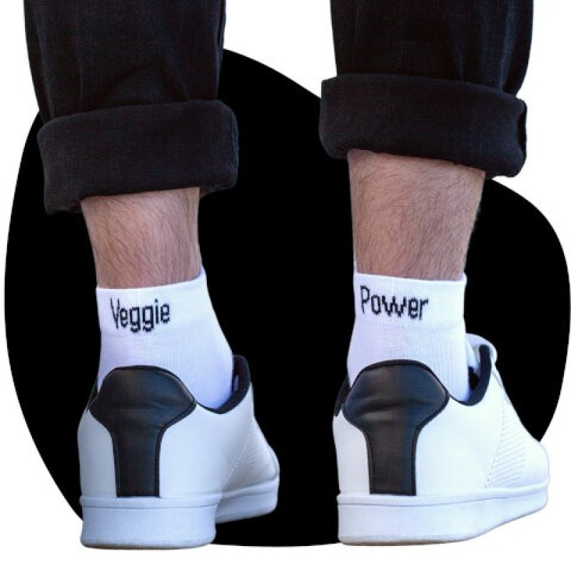 Chaussettes KlaK Veggie Power Blanc/Noir 36/40