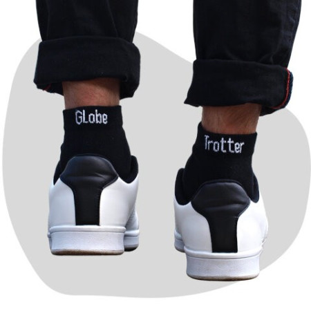 Chaussettes KlaK GLOBE , TROTTER Noir/Blanc 41/46 | L'Ornithorynque Marseille