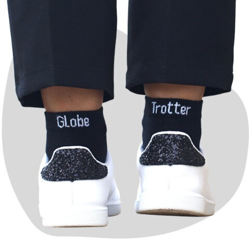 Chaussettes KlaK GLOBE TROTTER Noir/Blanc 41/46