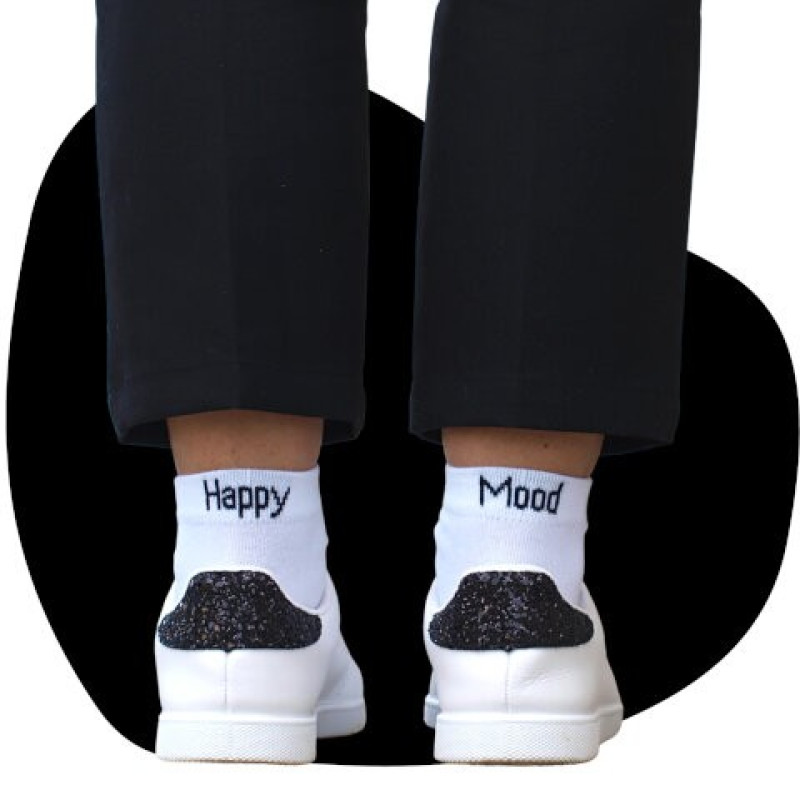 Chaussettes KlaK HAPPY MOOD Blanc/Noir 36/40