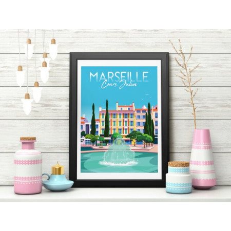 Affiche Maison Landolfi - Cours Julien par Delerue 30x40 cm | L’Ornithorynque Marseille