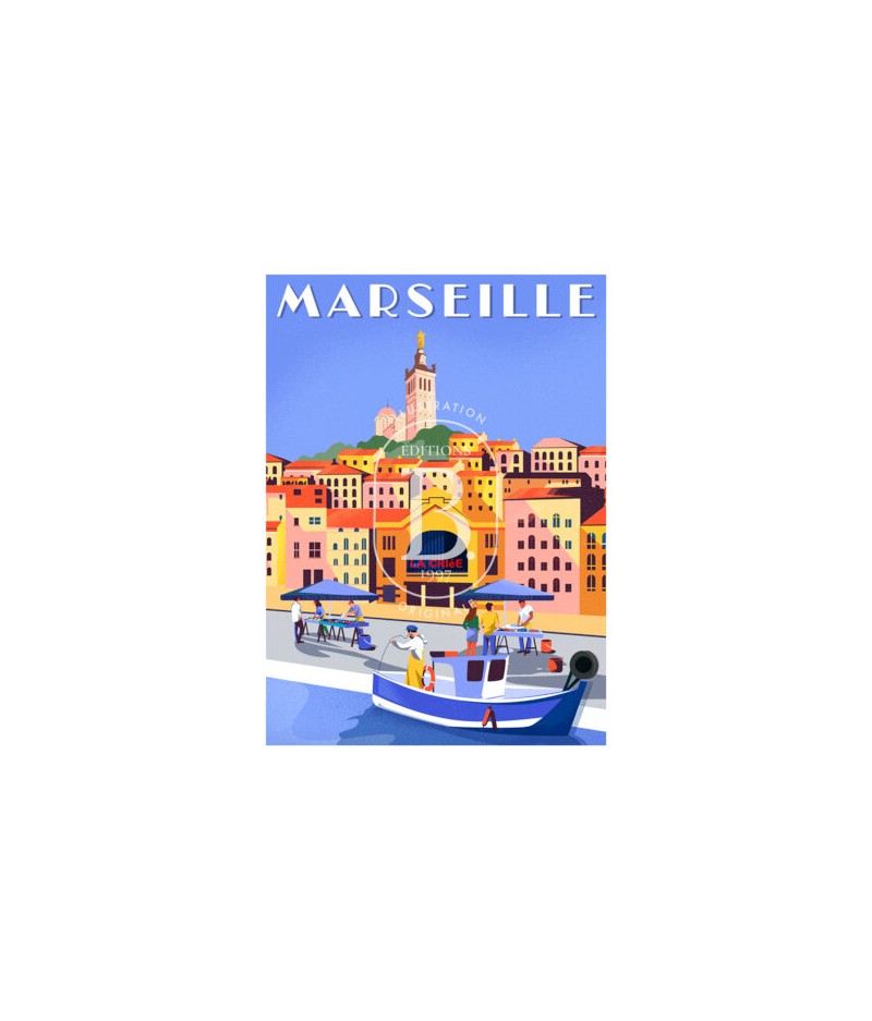 30x40 Cm La Criee Gulsah Marseille - Affiche Editions B