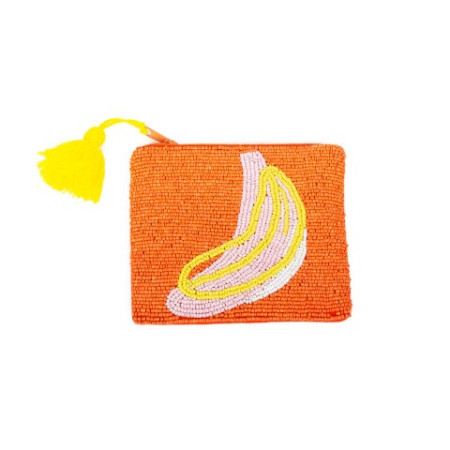 Pochette perlée Banane - Helio Ferretti