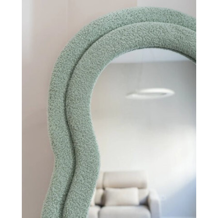 Miroir CHARLOTTE - Wavy Fleece Frame Mirror - FLAMINGUEO