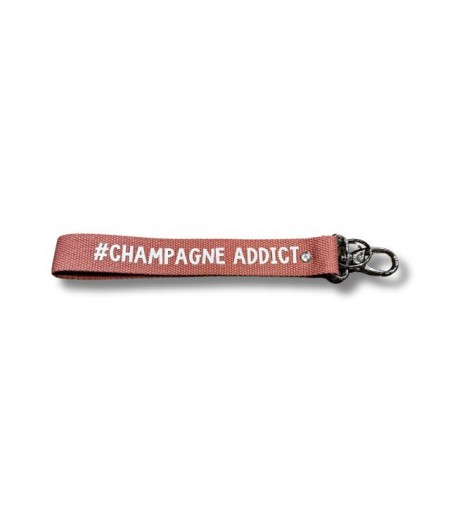 Porte-clés Sangles CHAMPAGNE ADDICT – Nude / Blanc - La Reine des Fourmis