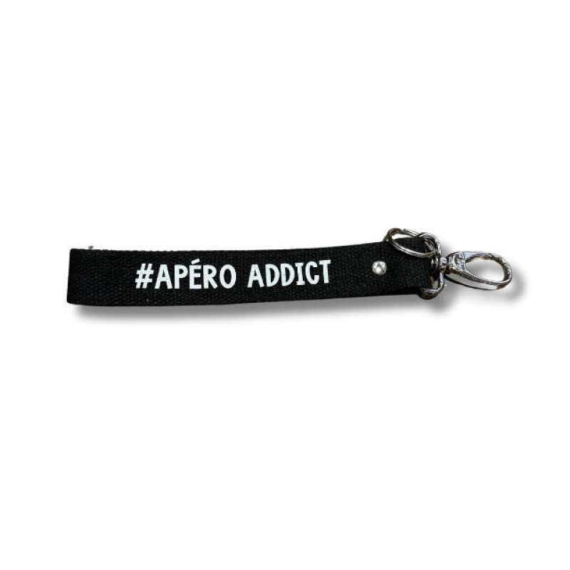 Porte-clés Sangles APERO ADDICT - NOIR/BLANC - La Reine des Fourmis 2023