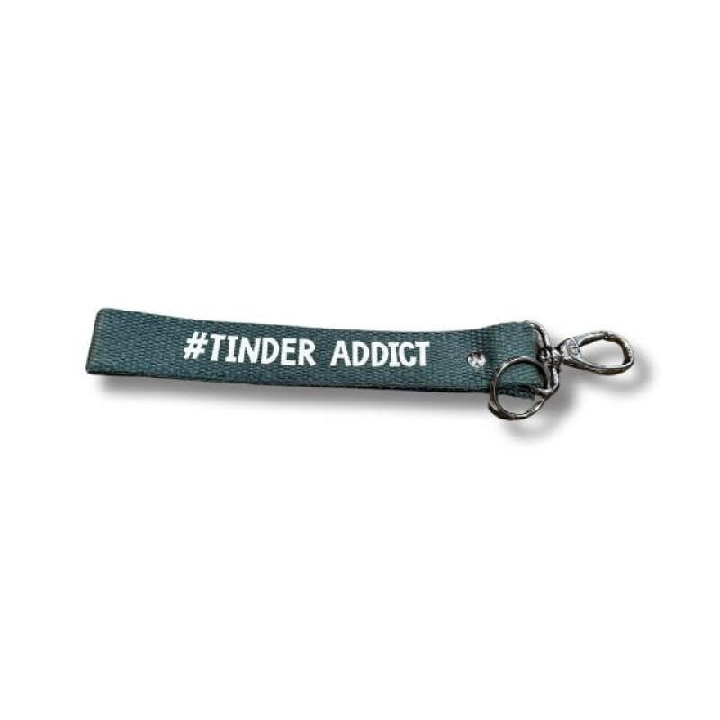 Porte-clés Sangles #TINDER ADDICT - Vert Sapin - La Reine des Fourmis