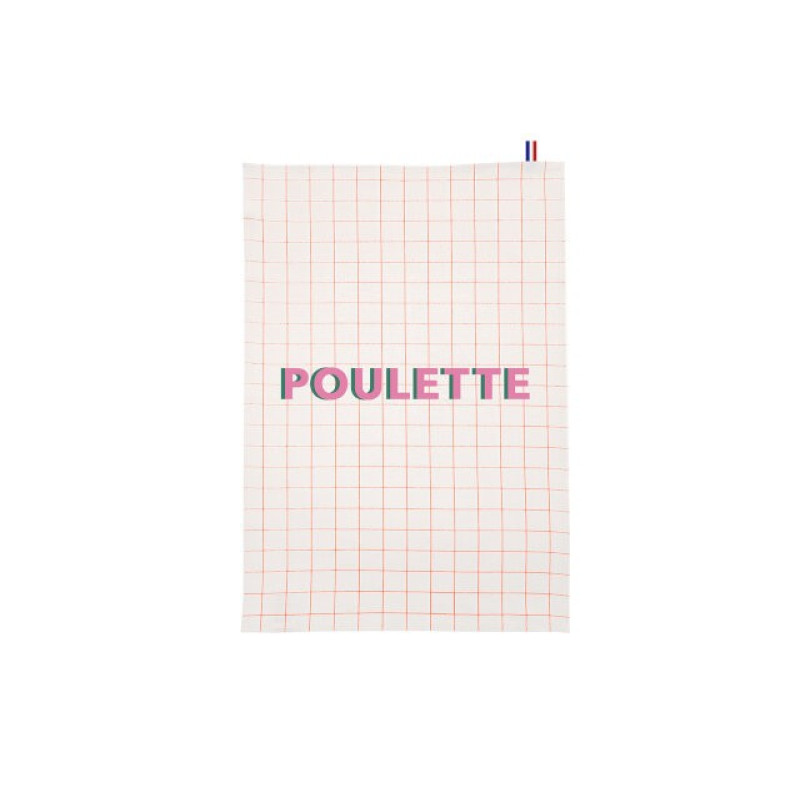 Torchon LES PETITS NOMS Poulette - Pied de Poule