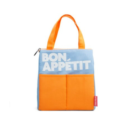 Sac isotherme à déjeuner bon appétit orange - Helio Ferretti