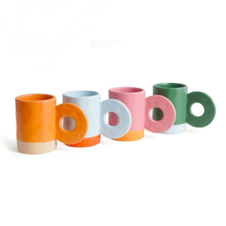 Mug en céramique orange - Helio Ferretti