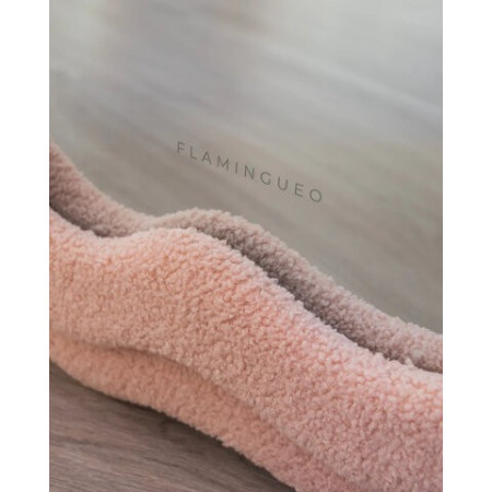 Miroir CHARLOTTE - Wavy Fleece Frame Mirror Pink - Flamingueo