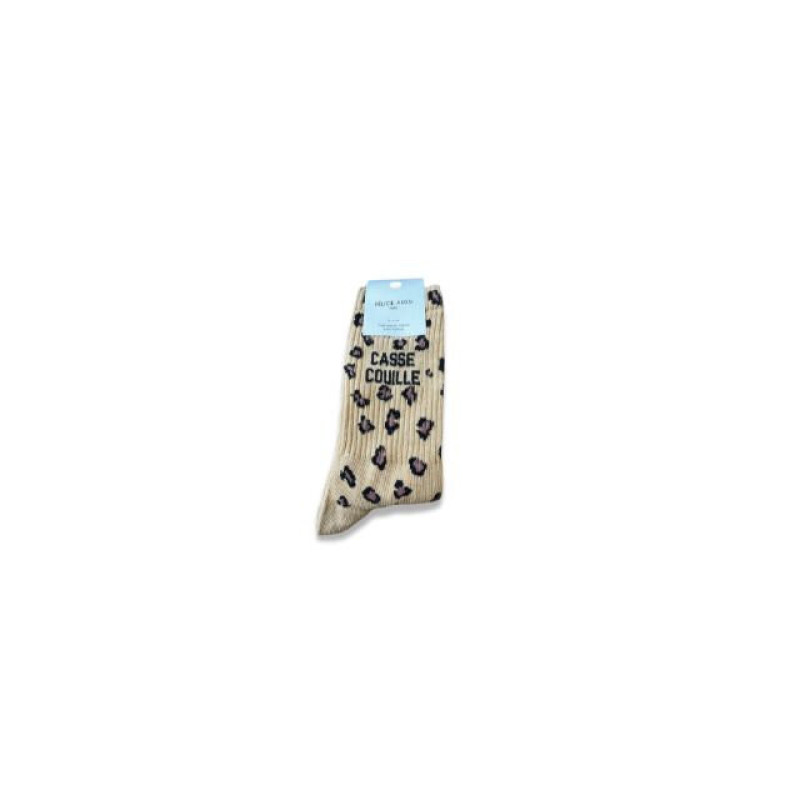 Chaussettes casse couille léopard sable 36/40 - Félicie Aussi