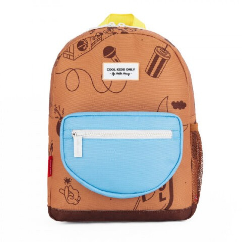 Sac A Dos - Groovy - Hello Hossy - Groovy/Marron/Bleu - 2-7 Ans