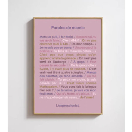 Poster - Paroles de Mamie - L'Avant Gardiste