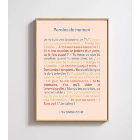 Poster - Paroles de Maman - L'Avant Gardiste