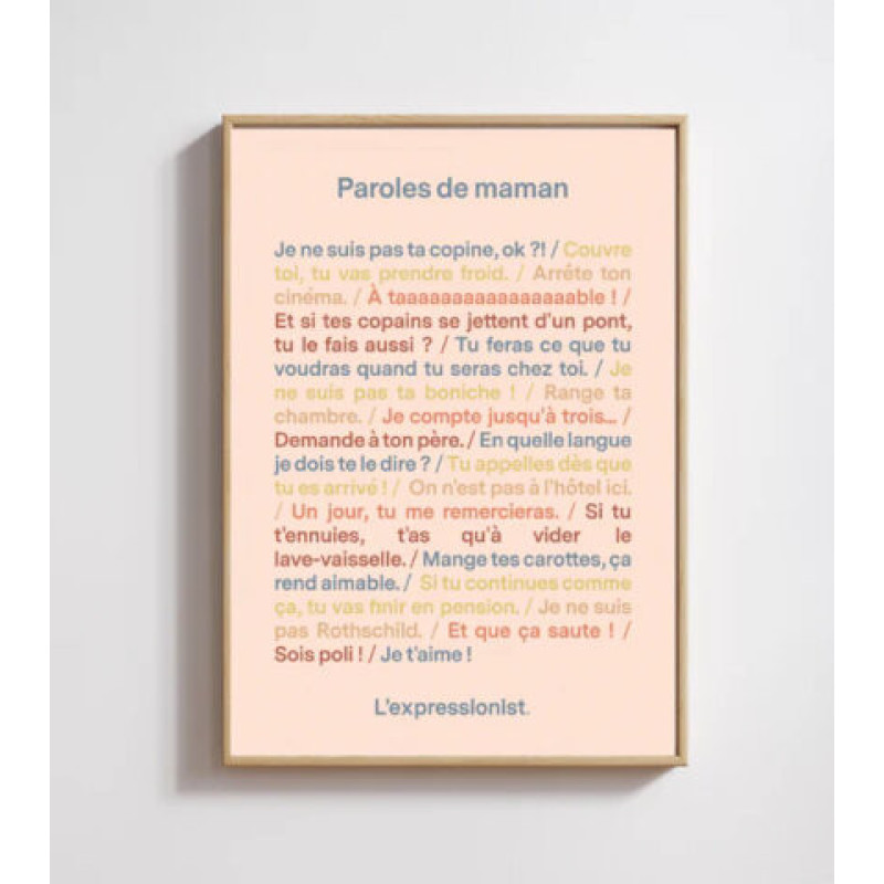 Poster - Paroles de Maman - L'Avant Gardiste
