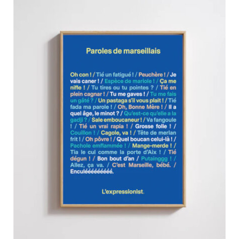 Poster - Paroles de Marseillais - L'Avant Gardiste