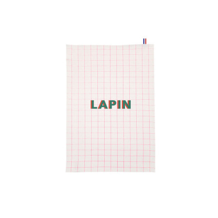 Torchon LES PETITS NOMS Lapin - Pied de Poule