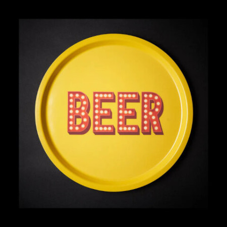 Plateau Rond Mélamine Beer Large , BLOGO