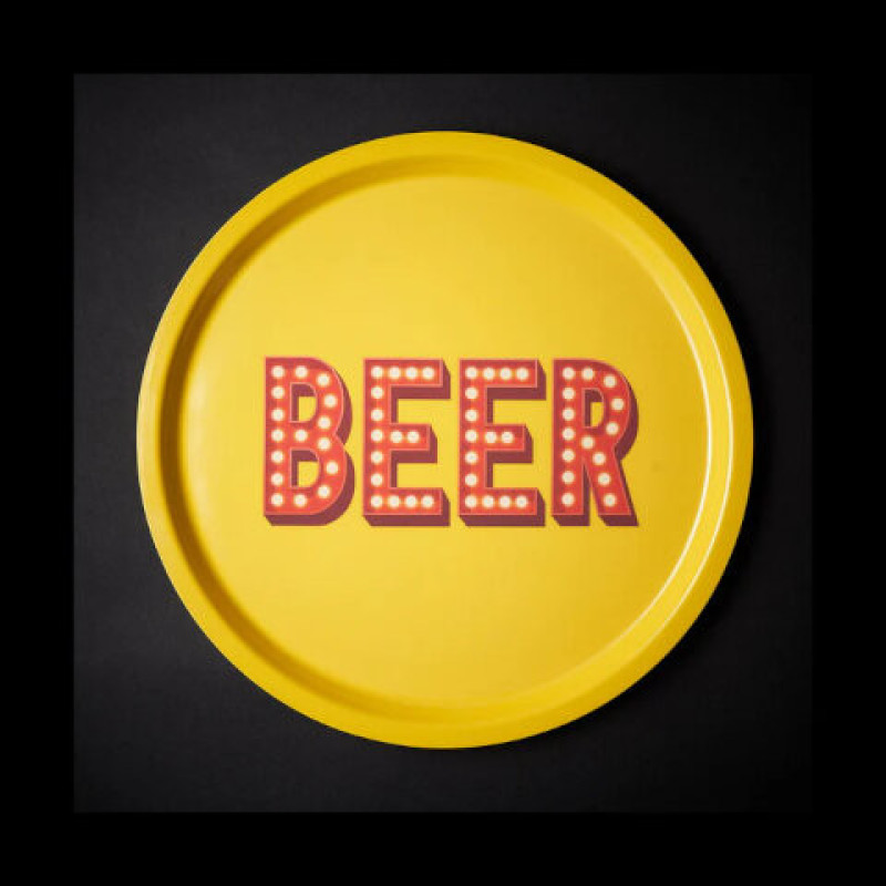 Plateau Rond Mélamine Beer Large , BLOGO