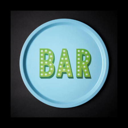 Plateau Rond Mélamine Bar Large , BLOGO