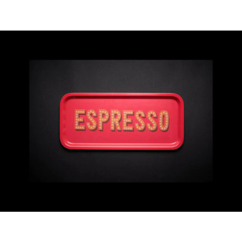 Plateau Rectangulaire Mélamine Espresso Small , BLOGO